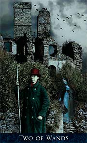 Bohemian Gothic Tarot Two of Wands