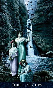 Bohemian Gothic Tarot Three of Cups