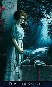 Bohemian Gothic Tarot Three of Swords