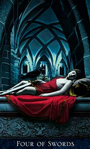 Bohemian Gothic Tarot Four of Swords
