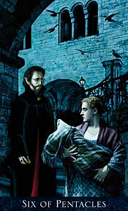 Bohemian Gothic Tarot Six of Pentacles