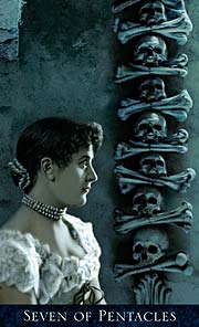 Bohemian Gothic Tarot Seven of Pentacles