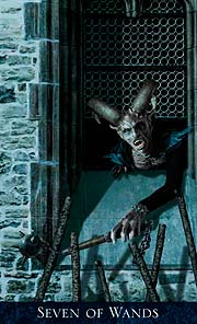 Bohemian Gothic Tarot Seven of Wands