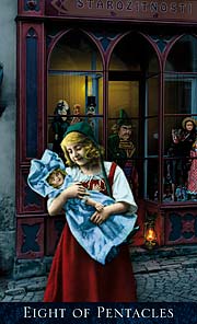 Bohemian Gothic Tarot Eight of Pentacles